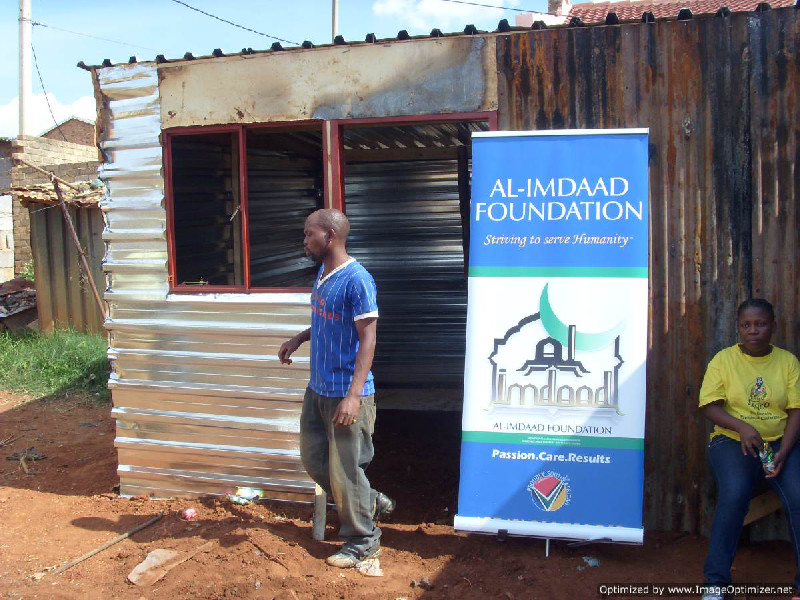 AIF aided the victims with building material to rebuild their shacks