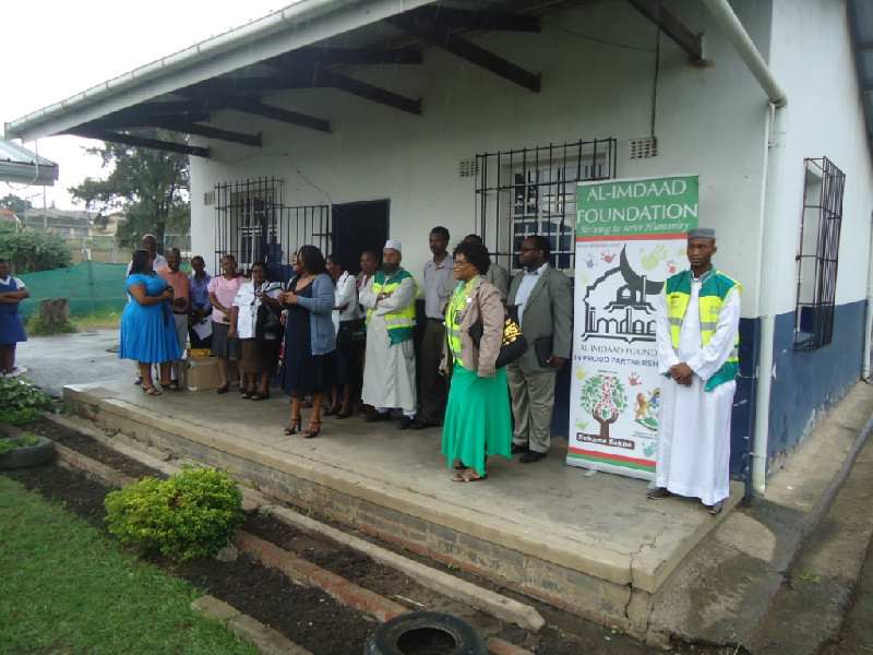 The Al-Imdaad Foundation together with Dr Musa Gumede handed over socks to four deserving schools in Ward 46 of Kwamashu as part of Operation Sukuma Sakhe.