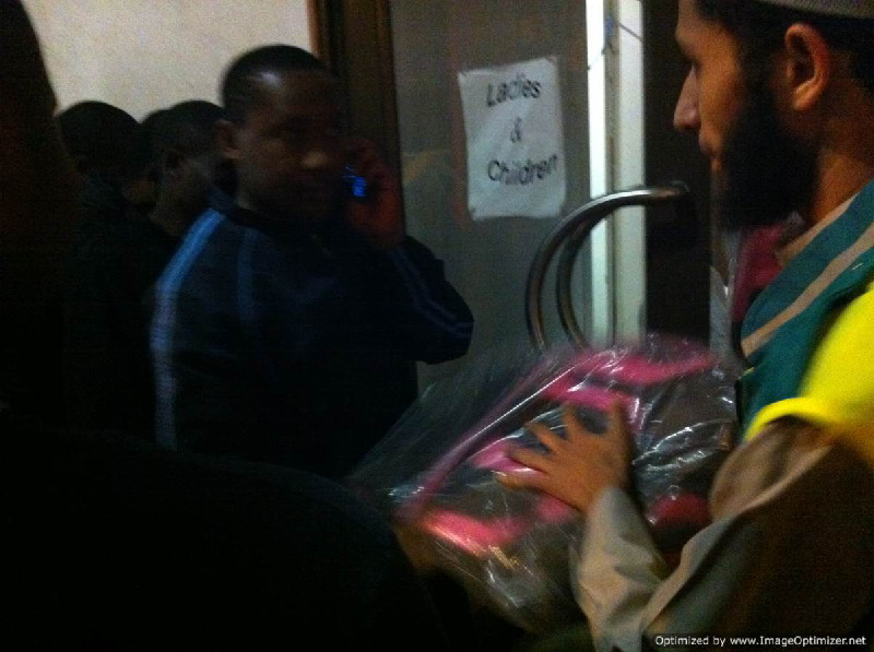 Warm blankets and meals were distributed to the homeless victims